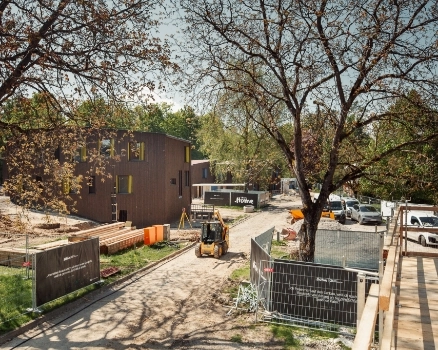 Siedlungsbau, Übersichtsbild von der SOS-Kinderdorf Baustelle
